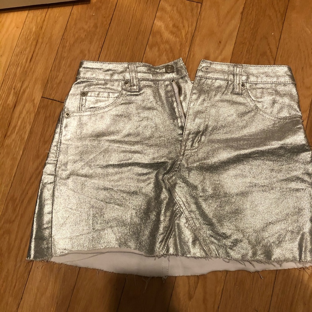 Sunset spring metallic skirt